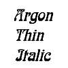 Thumbnail ArgonThin Italic Thumbnail ArgonThin Italic