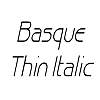 Thumbnail BasqueThin Italic
