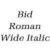 Thumbnail BidRomanWide Italic