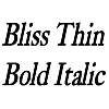 Thumbnail BlissThin BoldItalic
