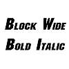 Thumbnail BlockWide BoldItalic
