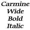 Thumbnail CarmineWide BoldItalic