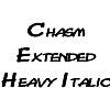 Thumbnail ChasmExtendedHeavy Italic Thumbnail ChasmExtendedHeavy Italic