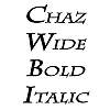 Thumbnail ChazWide BoldItalic