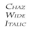 Thumbnail ChazWide Italic Thumbnail ChazWide Italic