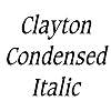 Thumbnail ClaytonCondensed Italic