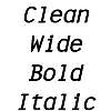 Thumbnail CleanWide BoldItalic