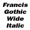 Thumbnail FrancisGothicWide Italic