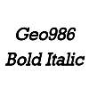 Thumbnail Geo986 BoldItalic