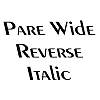 Thumbnail PareWideReverse Italic