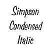 Thumbnail SimpsonCondensed Italic