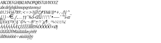 Product picture BarrettCondensed  Italic