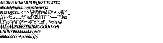 Product picture BlewCondensed  BoldItalic