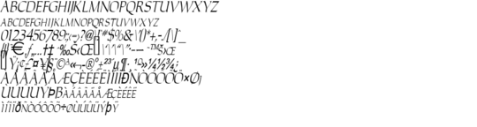 Product picture CarlaThin  Italic