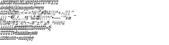 Product picture CircusThin Italic