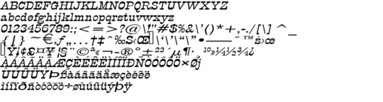 Product picture CircusWide Italic