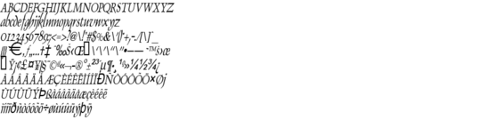 Product picture DolphinThin Italic