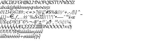 Product picture Freedom9Condensed Italic