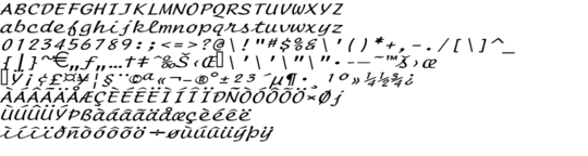 Product picture ManuscriptExtended Italic